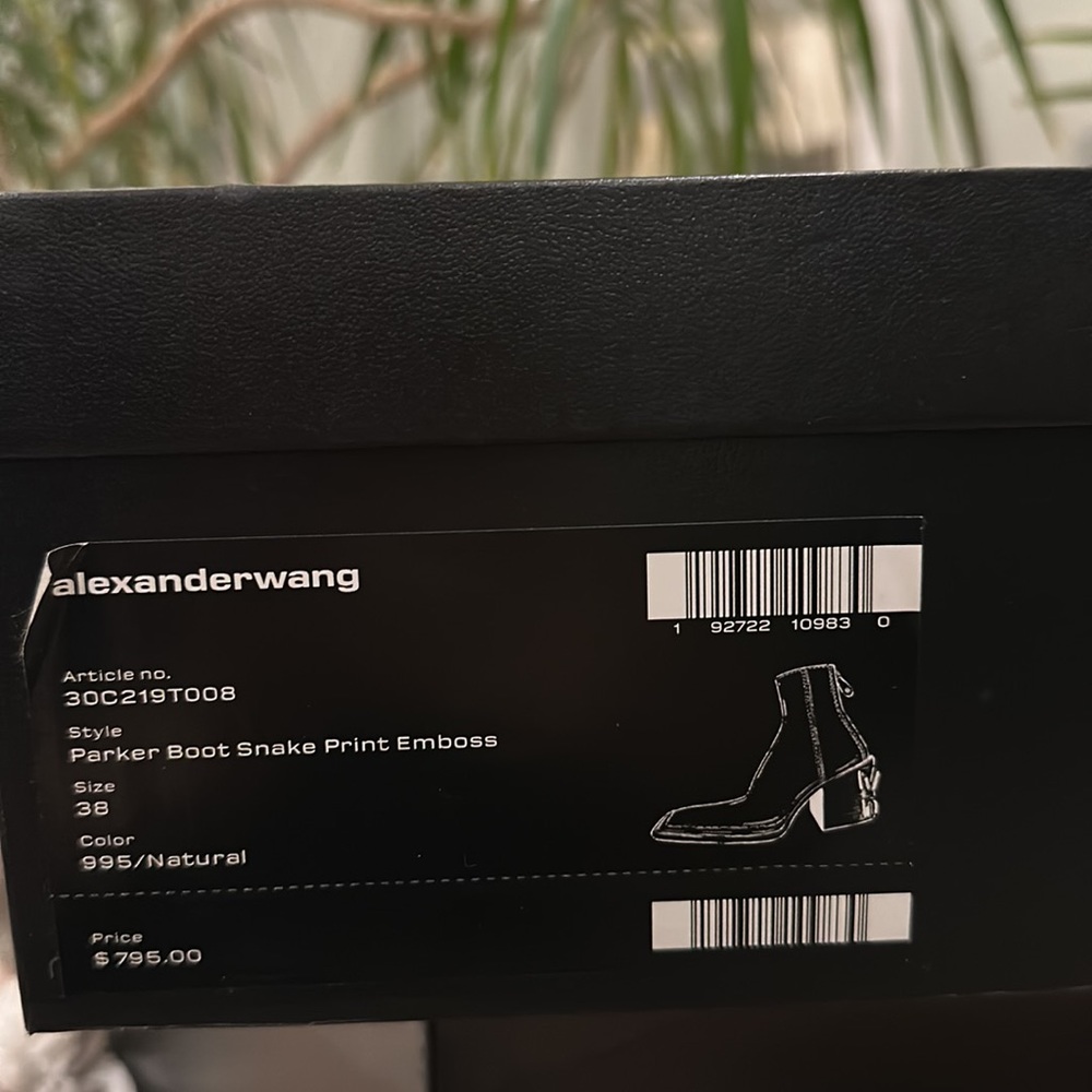 Alexander Wang Parker Snake Print Boot Size 38 - image 5